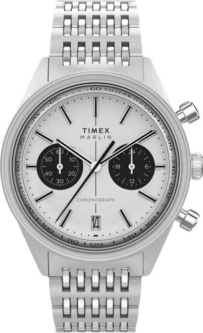 Men's Chronograph Silver-Tone Stainless Steel Watch, 40mm