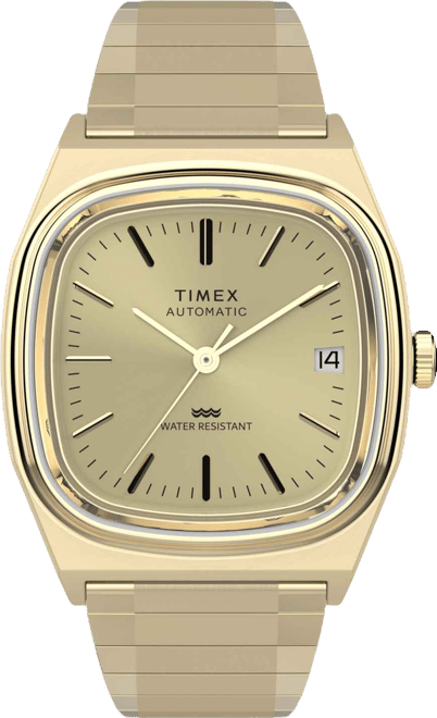 Men's Automatic Gold-Tone Stainless Steel Watch, 34mm