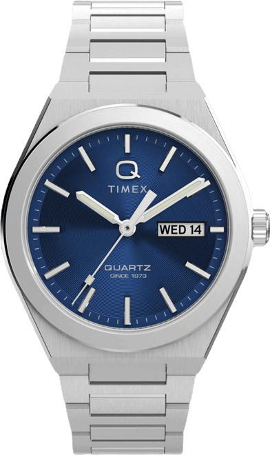 Men's Quartz Analog Silver-Tone Stainless Steel Watch, 39mm