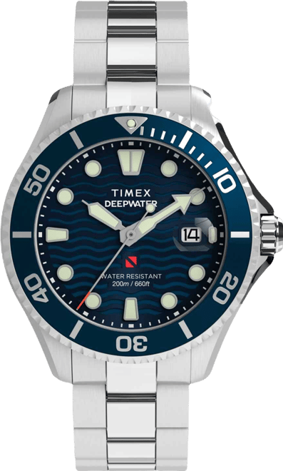 Men's Quartz Analog Silver-Tone Stainless Steel Watch, 44mm