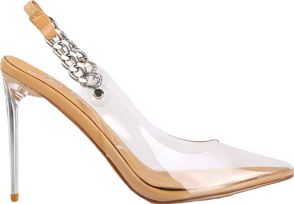 Womens Goddess Metallic Stiletto Heel Slingback Sandals