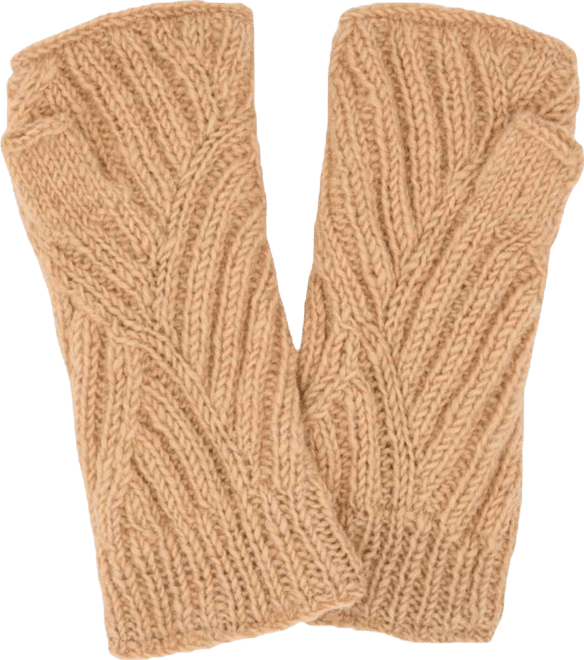 Women s Artisan Hand-Knit Vienna Winter Wool Half Mitten