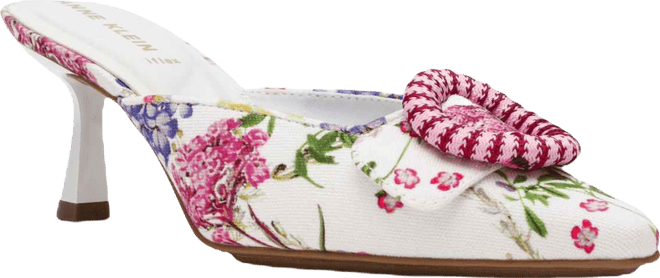 Women's Akcassia Snip Toe Kitten Heel Slip-On Mules