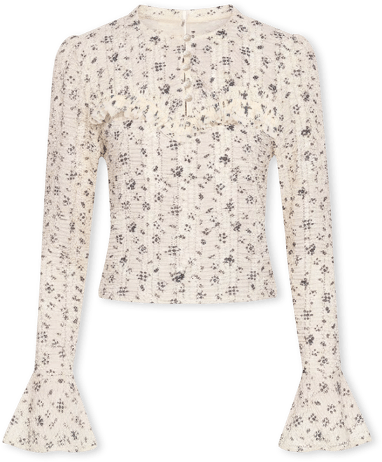 Women's Eira Textured Ruffle Top