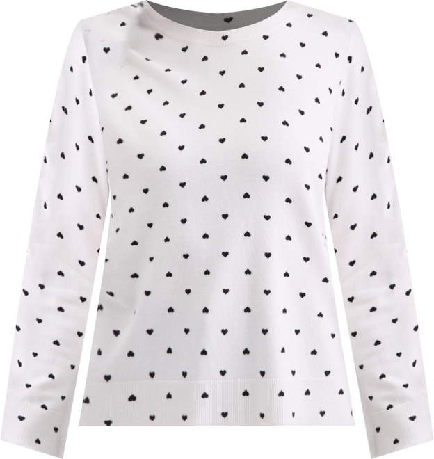 Petite Printed Crewneck Pull-On Sweater, Macy's Exclusive