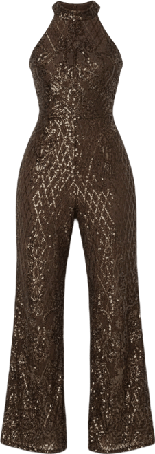 Women's Sequins Halter Jumpsuit