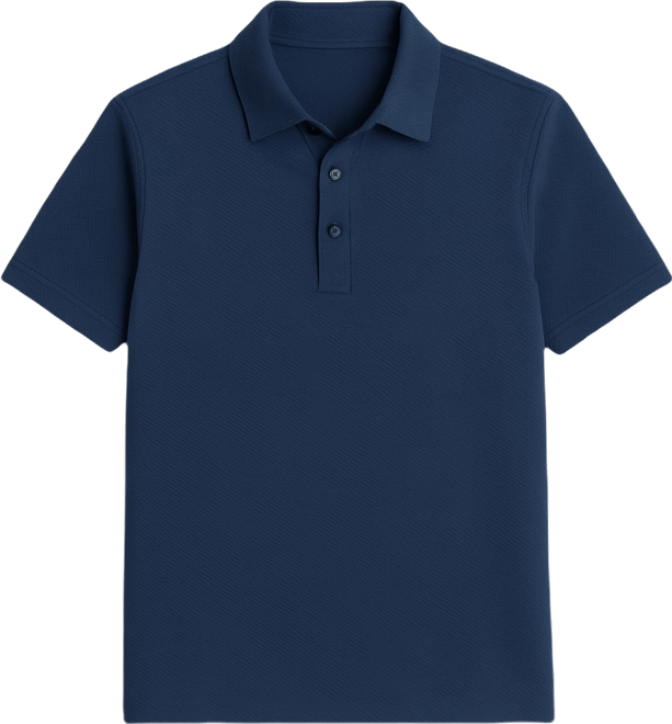 Men's Short Sleeve Bubble Knit Polo Shirt