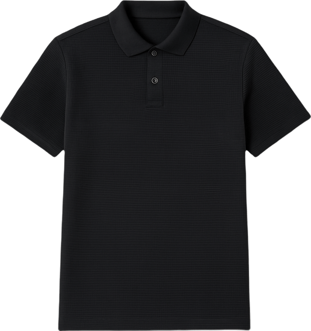 Men's Waffle-Knit Polo Shirt