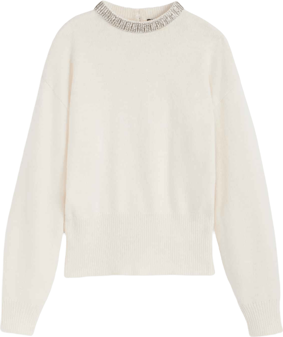 Women's Rhinestone Collar Sweater, Macy's Exclusive