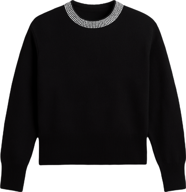 Women's Rhinestone Collar Sweater, Macy's Exclusive