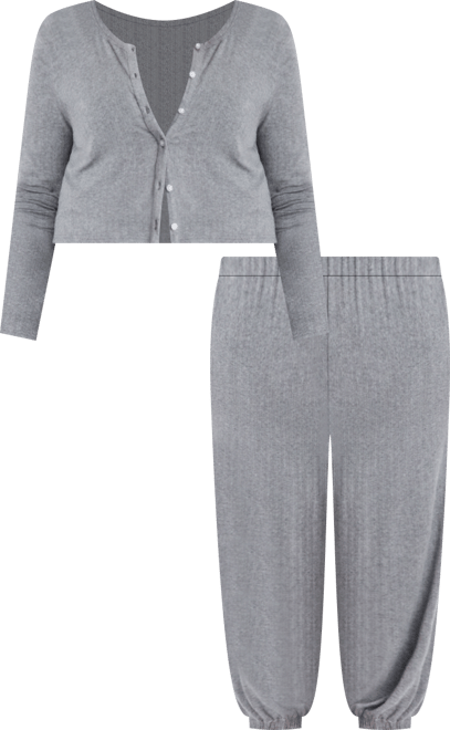 Women's 3-Piece Long-Sleeve Cardigan, Top and Pants Pajama Set, Macy's Exclusive