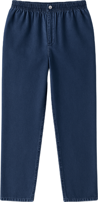 Women's Within Straight-Leg All-Cotton Denim Pull-On 7-Day Elastic-Waist Jeans