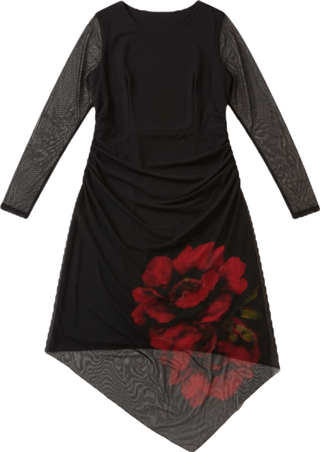 Women's Raya Asymm Mesh Dress