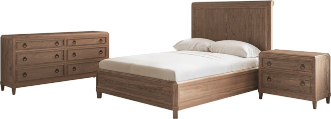 Griffith Park 3 Pc. Set (California King Bed, Dresser, and 2-Drawer Nightstand)