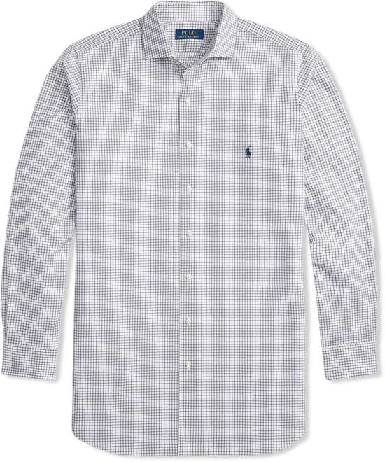 Men's Big & Tall Plaid Stretch Poplin Shirt