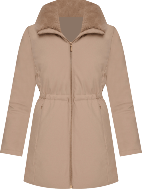 Women's Faux-Fur-Collar Short Puffer Coat