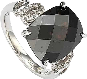 Suzy Levian Sterling Silver Cubic Zirconia Cocktail Ring