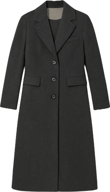 Women's Single-Breasted Stitch Trimmed Coat