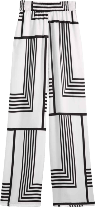 Women's Graphic-Print Pull-On Wide-Leg Pants, Macy's Exclusive
