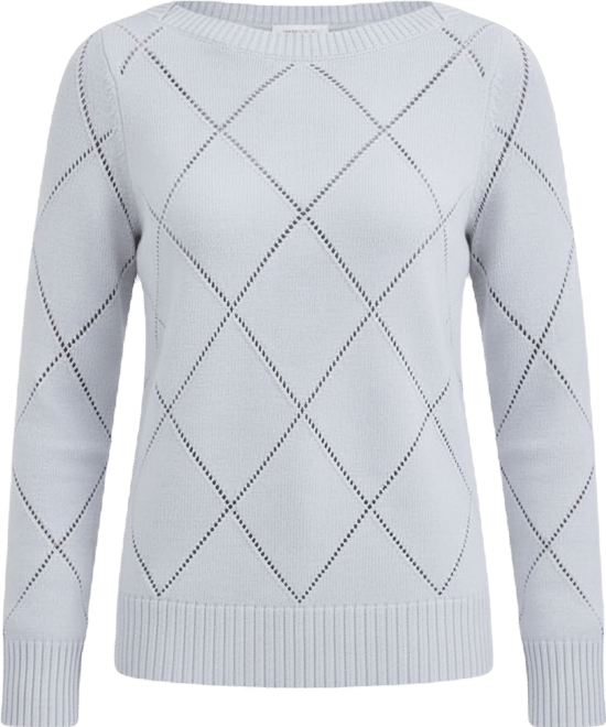 Petite Pointelle Boat Neck Sweater, Macy's Exclusive