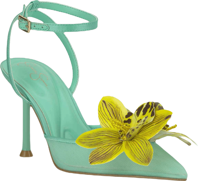 Women's Vilyria Orchid Embellished Mid-Heel Pumps