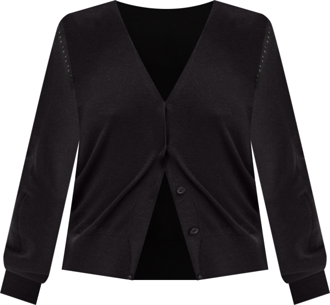 Women's Lightweight Metallic-Knit V-Neck Cardigan, Macy's Exclusive