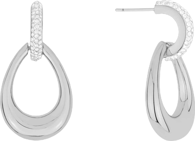 Crystal in Silver Plated Brass Drop Earrings, Macy's Exclusive