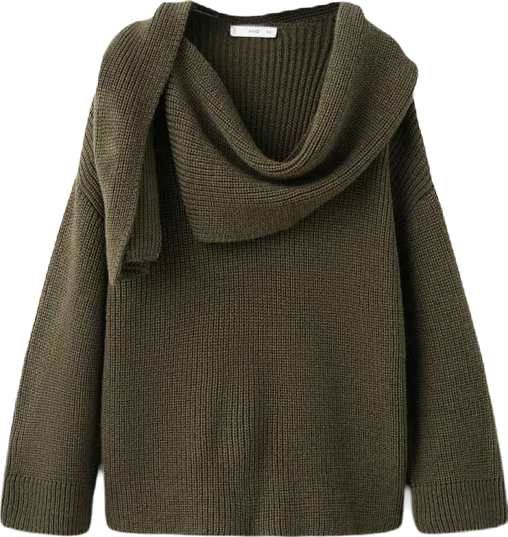 Women's Knitted Scarf Sweater