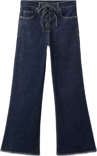 Women's Drawstrings Flared Jeans