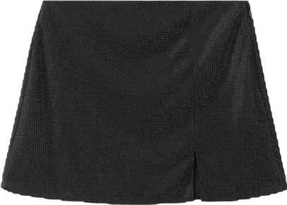 Women's Slit Rhinestone Skirt