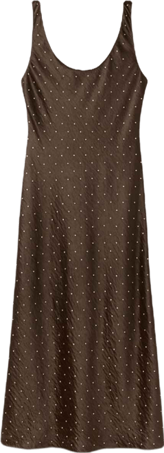 Women's Crystals Satin Crinkle-Effect Dress