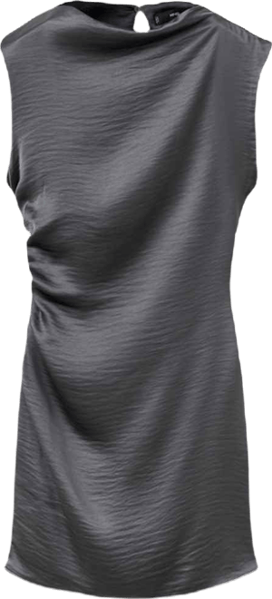 Women's Creased Effect Satin Dress