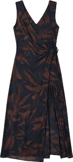 Women's Palm Breeze Wrap Front V-Neck Swim Dress, Macy's Exclusive