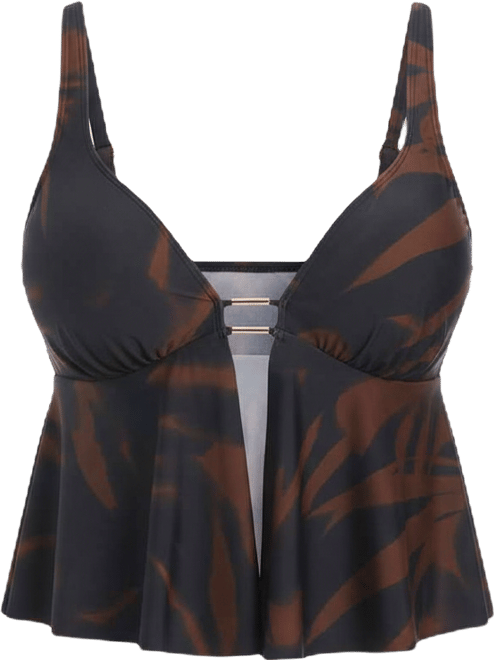 Women's Palm Breeze Fly Away Over-The-Shoulder Tankini, Macy's Exclusive