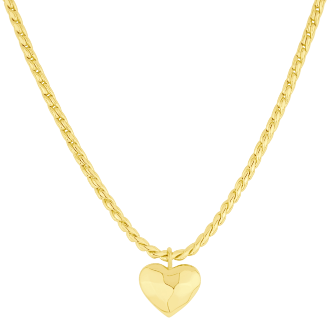 18k Gold Plated Brass Heart Pendant Necklace, Macy's Exclusive