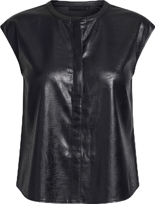 Women's Crewneck Button-Front Top