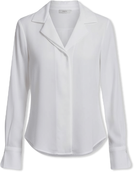 Women's Collared Button-Up Blouse