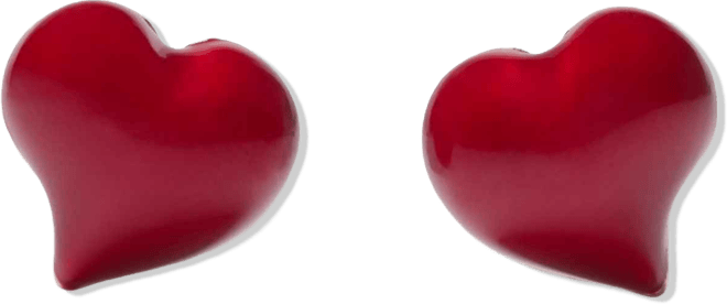 Amour Heart Enamel Stud Earrings