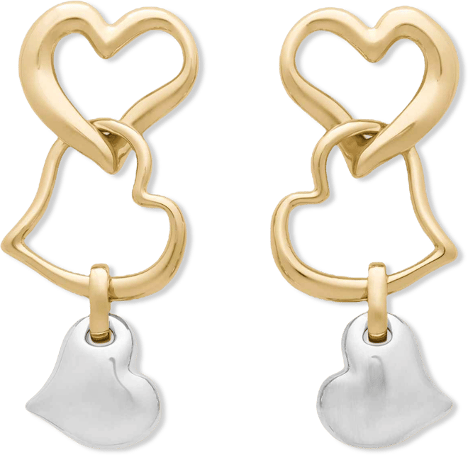 Amour Two-Tone Linear Earrings