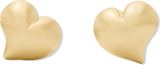 Amour Gold-Tone Heart Stud Earrings (also in Silver-Tone)