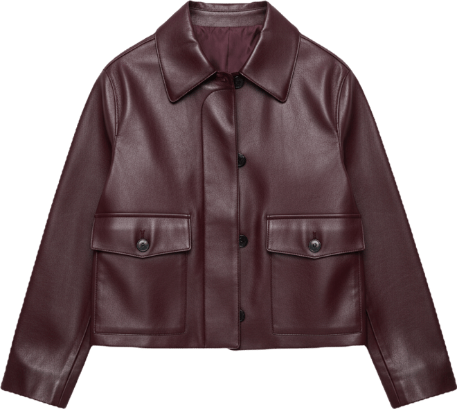 Women's Pockets Faux-Effect Jacket