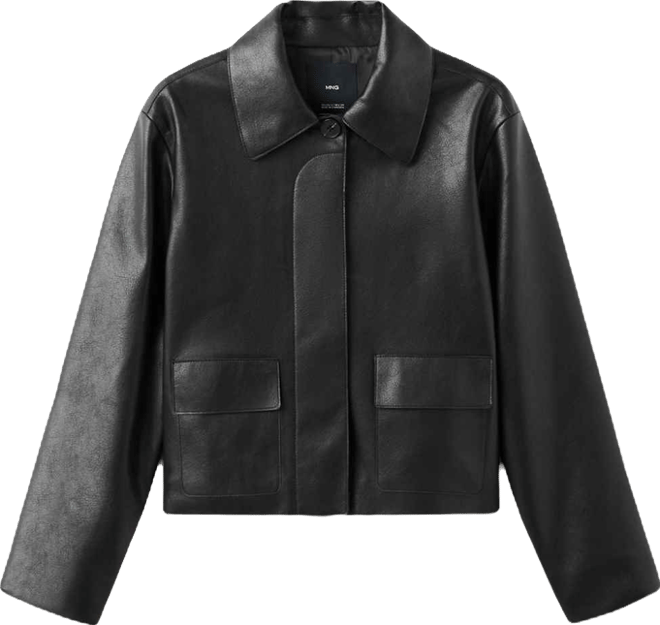 Women's Pockets Faux-Effect Jacket