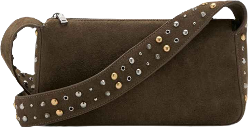 Women's Suede Studs Crossbody Bag