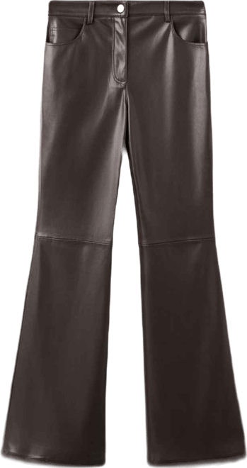 Women's Faux-Leather Flared Pants