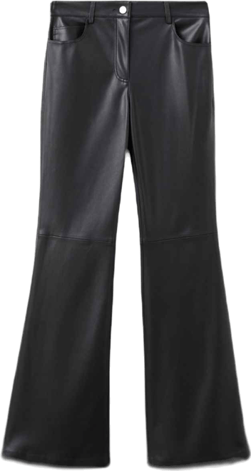 Women's Faux-Leather Flared Pants