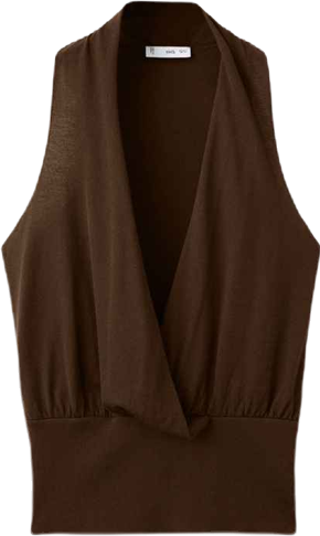 Women's V-Neck Knitted Top