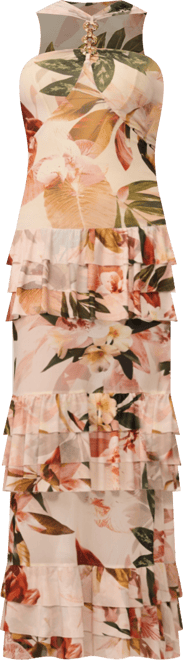 Women's Solana Printed Tiered Ruffle Dress