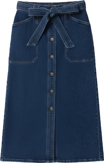 Women's Belted Maxi Skirt