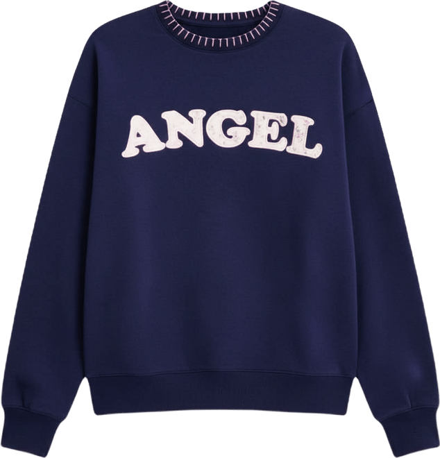 Juniors' Whipstitched Crewneck Sweatshirt