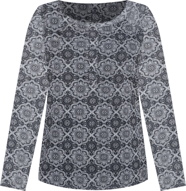 Plus Size Long Raglan Sleeve Mesh Top